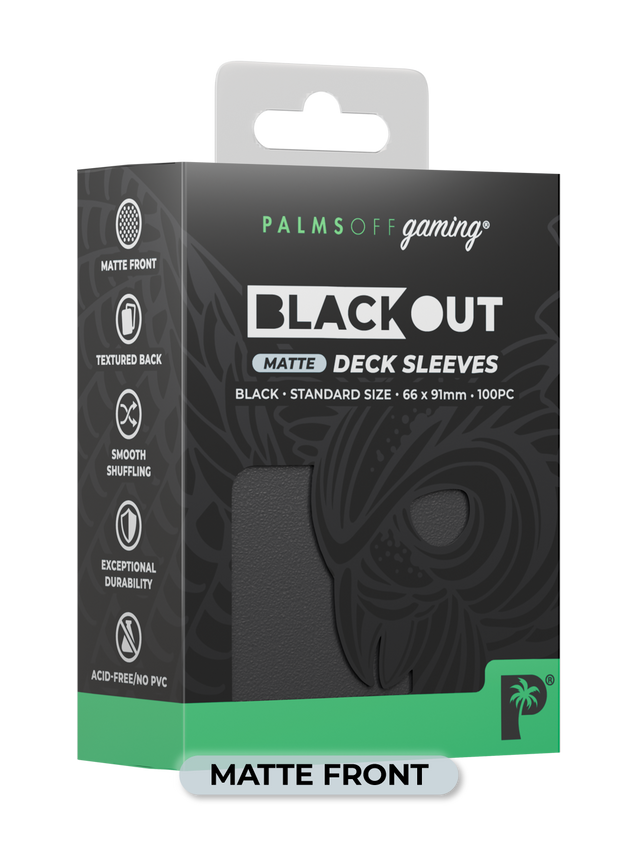 Palms Off Matte Blackout Deck Sleeves - 100pc