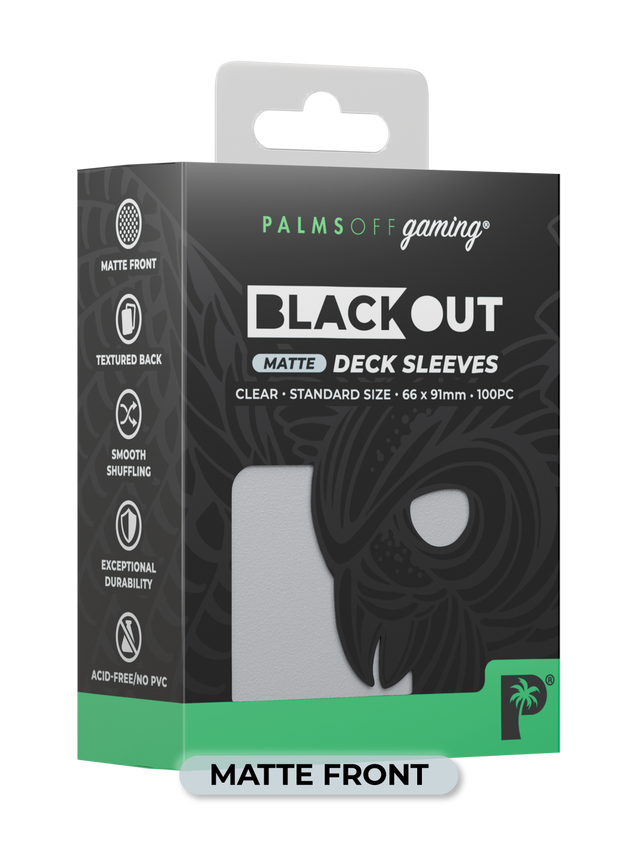 Palms Off Matte Blackout Deck Sleeves - 100pc