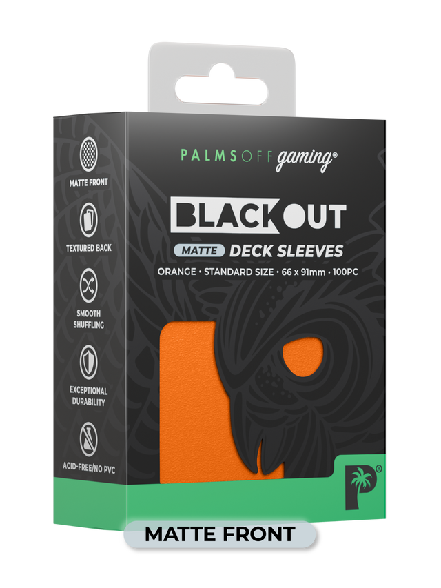 Palms Off Matte Blackout Deck Sleeves - 100pc