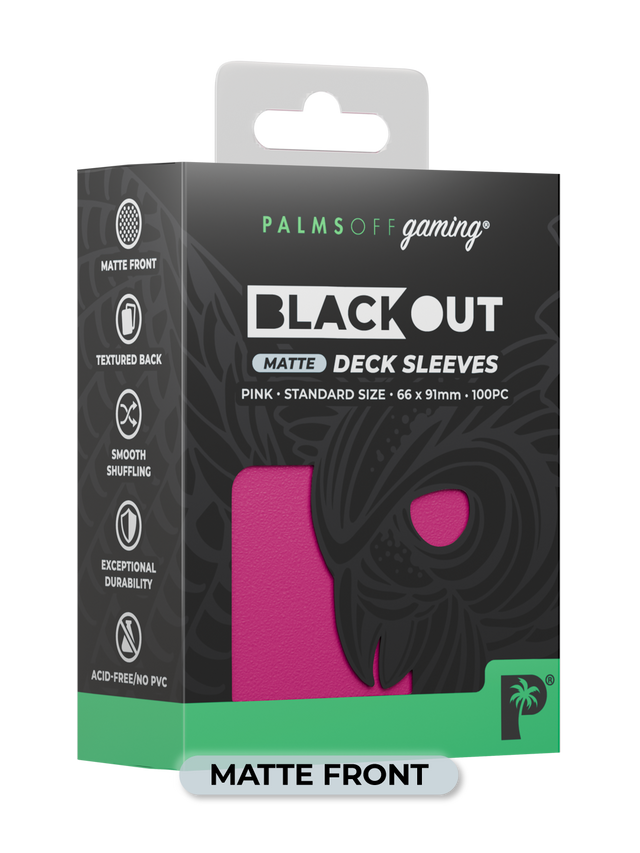 Palms Off Matte Blackout Deck Sleeves - 100pc