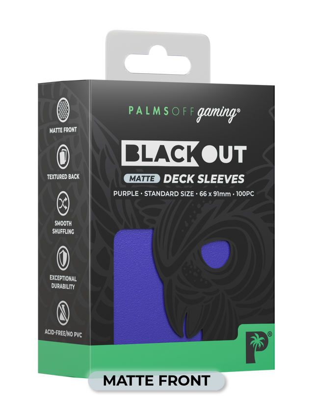 Palms Off Matte Blackout Deck Sleeves - 100pc