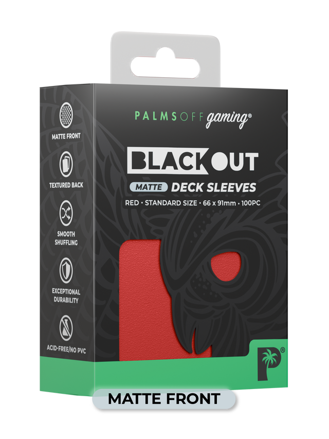 Palms Off Matte Blackout Deck Sleeves - 100pc