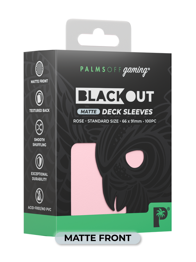 Palms Off Matte Blackout Deck Sleeves - 100pc