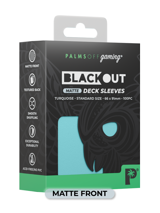 Palms Off Matte Blackout Deck Sleeves - 100pc