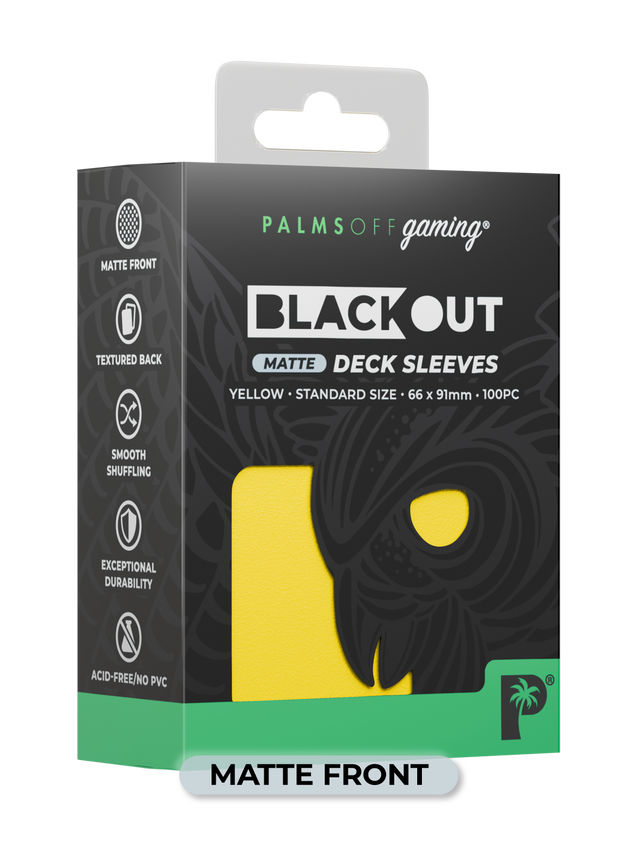 Palms Off Matte Blackout Deck Sleeves - 100pc