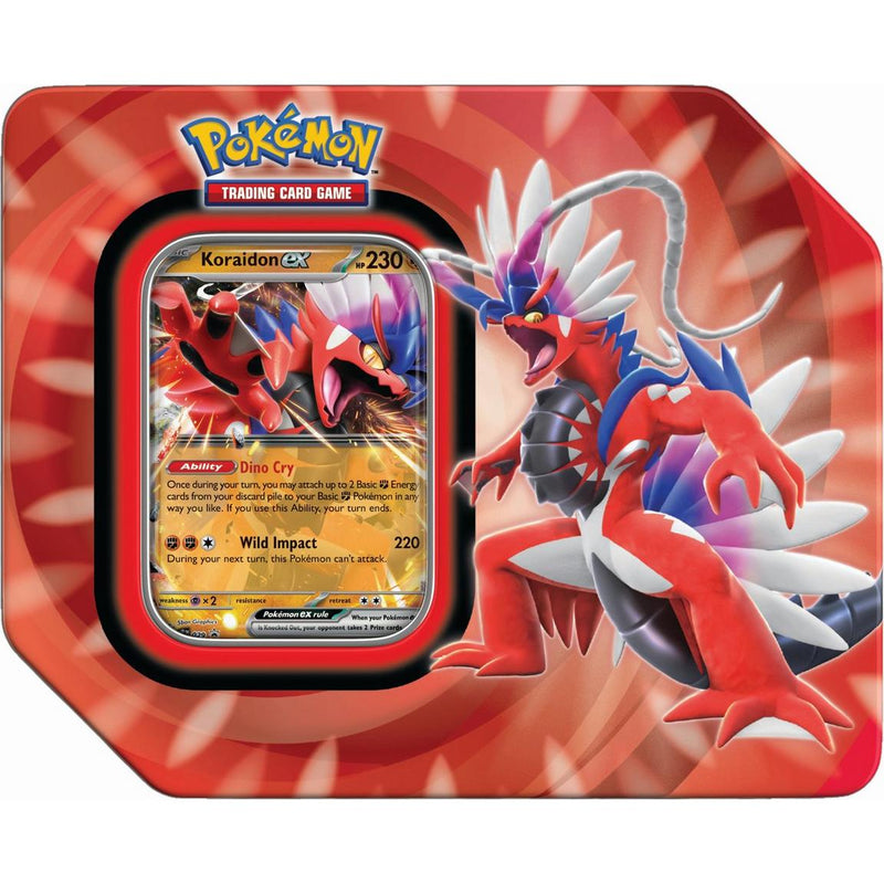 Paldea Legends Koraidon ex, Miraidon ex Tin