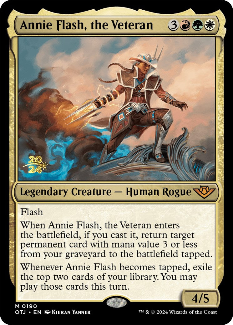 Annie Flash, the Veteran [Outlaws of Thunder Junction Prerelease Promos]