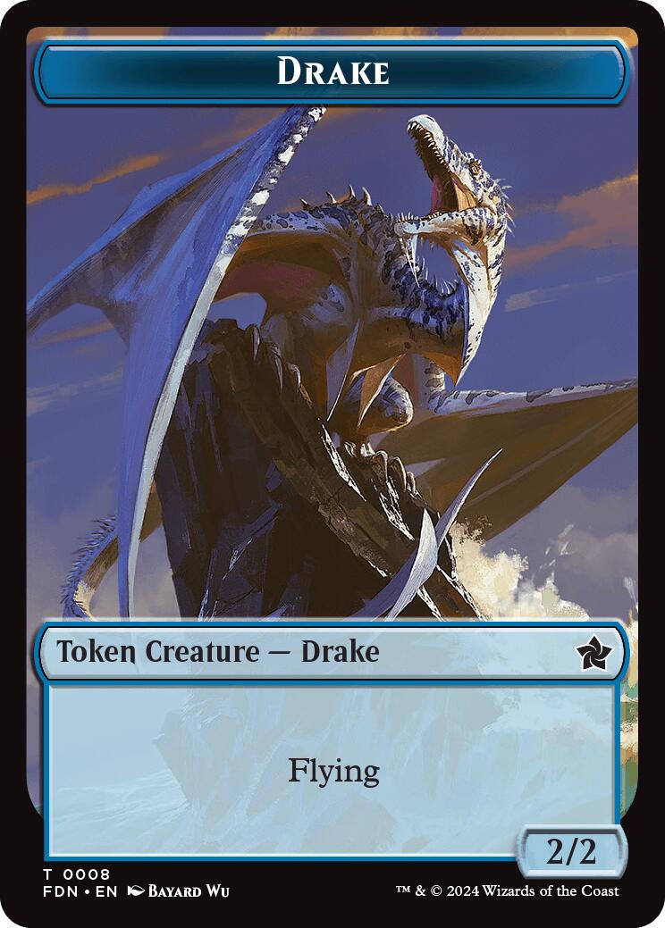 Drake // Goblin Doubled-Sided Token [Foundations Tokens]