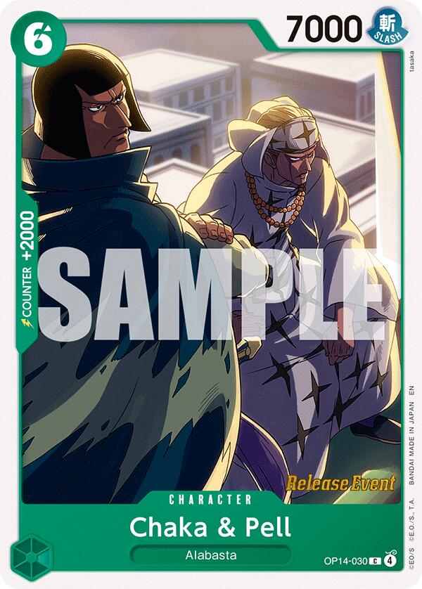 Chaka & Pell (OP14-030) [The Azure Sea's Seven Release Event Cards]