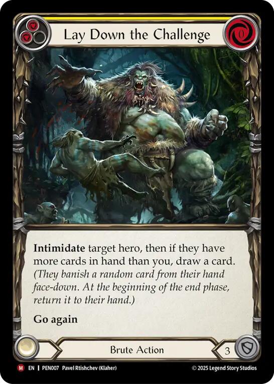 Lay Down The Challenge (Yellow) [PEN007] (Compendium of Rathe)  Rainbow Foil