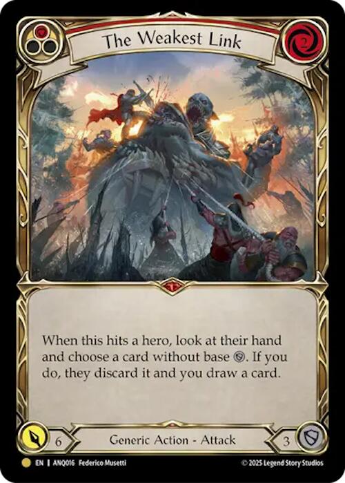 The Weakest Link (Red) (Gold) [ANQ016] (Compendium of Rathe - Antiquity Pack)  Cold Foil