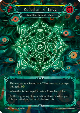 Runechant of Envy (Yellow) (Marvel) [IAR152-MV] (Omens of the Third Age)  Cold Foil
