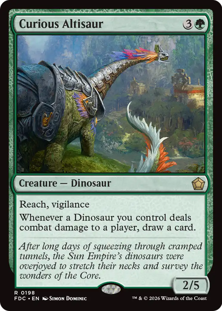 Curious Altisaur [Foundations Commander]