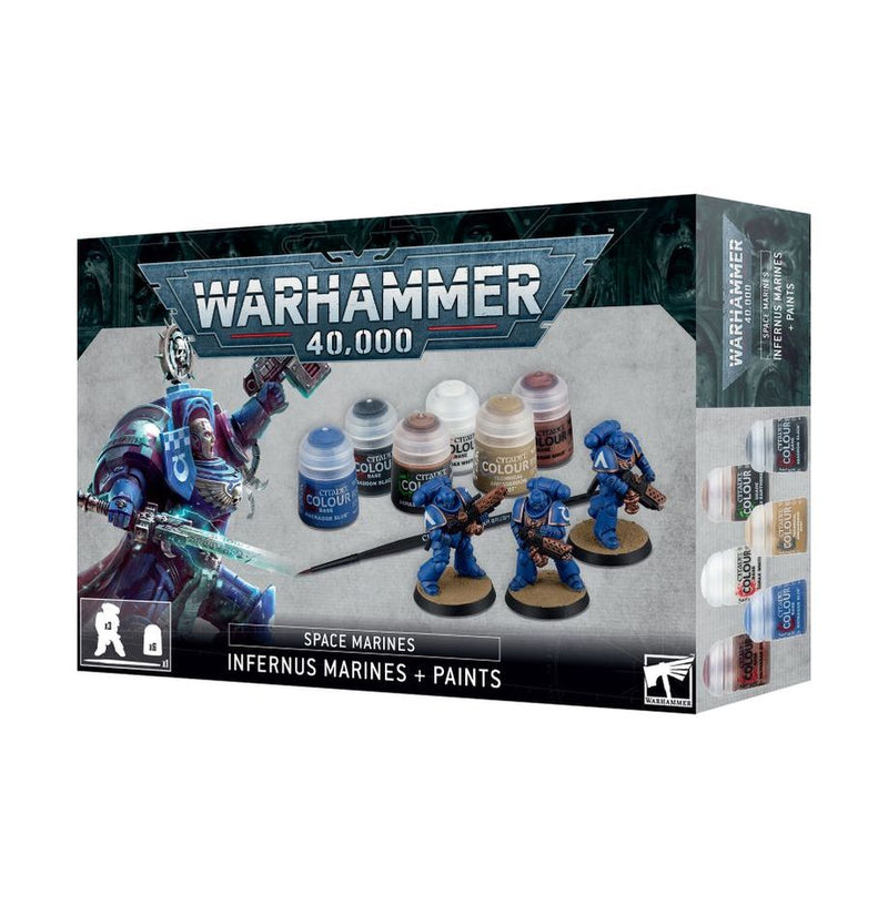 Warhammer 40,000 Space Marines: Infernus Marines + Paints Set 60-11