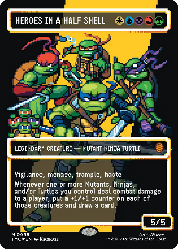 Heroes in a Half Shell (0096) (Borderless) (Surge Foil) [Teenage Mutant Ninja Turtles Commander]