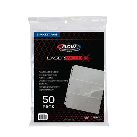 BCW 9 – Pocket Protective Pages – Laserweld (50 CT. PACK)