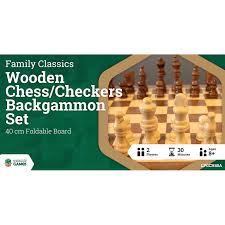 LPG Classic Wooden Folding - Chess/Checkers/Backgammon set