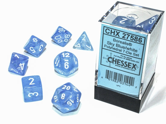 Borealis Luminary Polyhedral 7-Dice Set