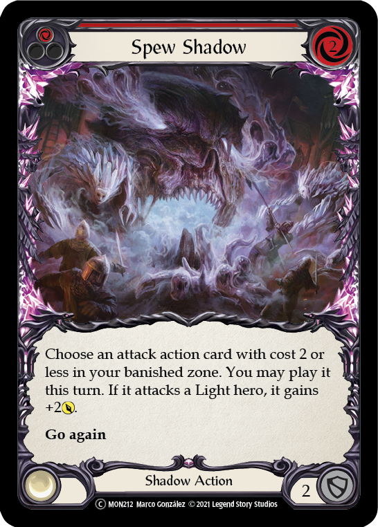 Spew Shadow (Red) (Rainbow Foil) [U-MON212-RF] Unlimited Edition Rainbow Foil