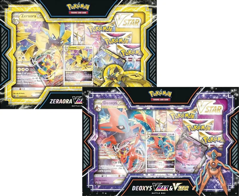 Pokemon TCG - Zeraora and Deoxys Vstar/Vmax Boxes