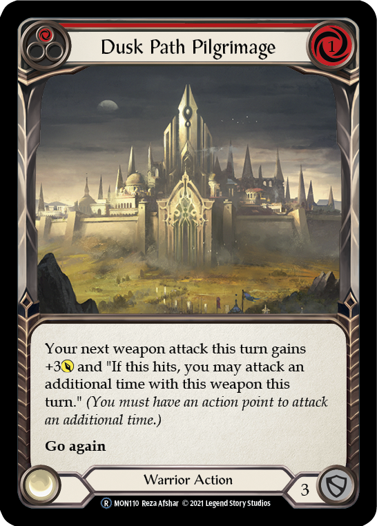 Dusk Path Pilgrimage (Red) (Rainbow Foil) [U-MON110-RF] Unlimited Edition Rainbow Foil