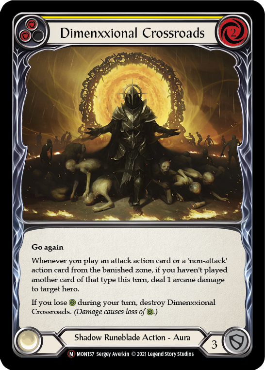 Dimenxxional Crossroads (Rainbow Foil) [U-MON157-RF] Unlimited Edition Rainbow Foil