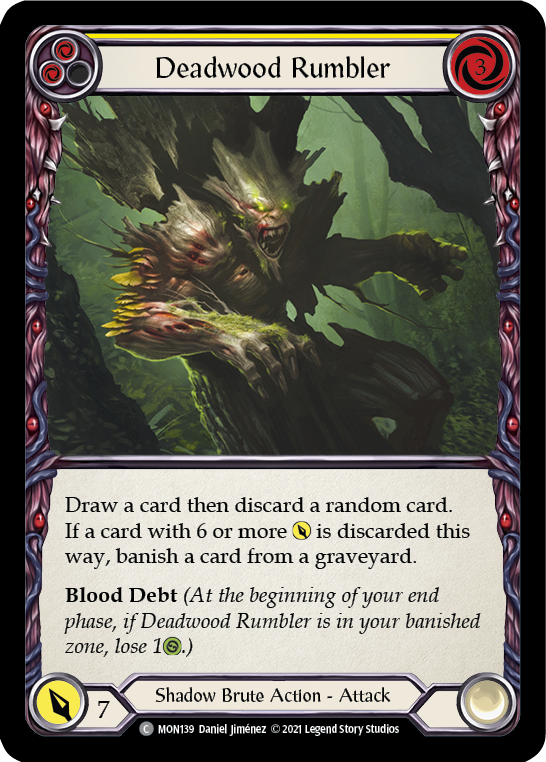 Deadwood Rumbler (Yellow) (Rainbow Foil) [MON139-RF] 1st Edition Rainbow Foil