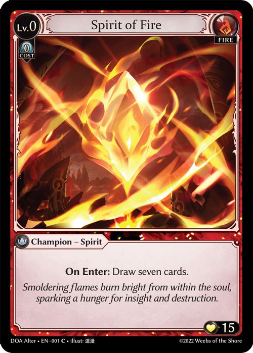 Spirit of Fire (001) [Dawn of Ashes: Alter Edition]