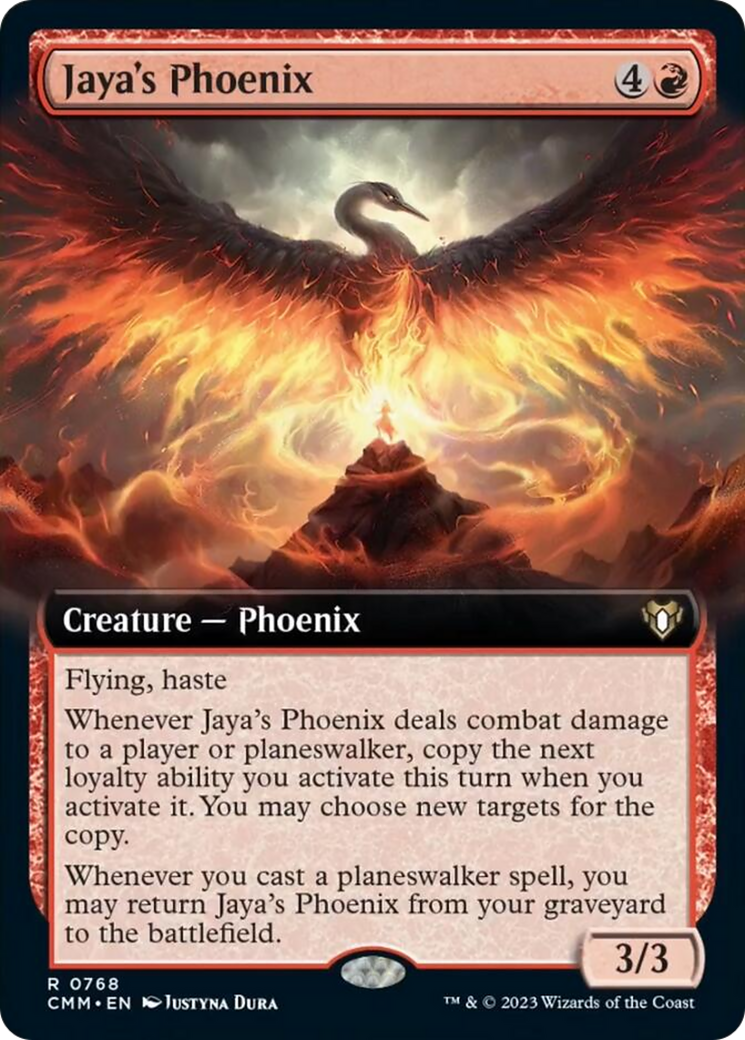 Jaya's Phoenix (Extended Art) [Commander Masters]