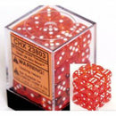 Chessex - Translucent 12mm d6 (36 Dice) Orange/white