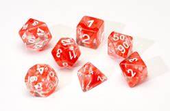 Dice Set - Red Cloud Resin