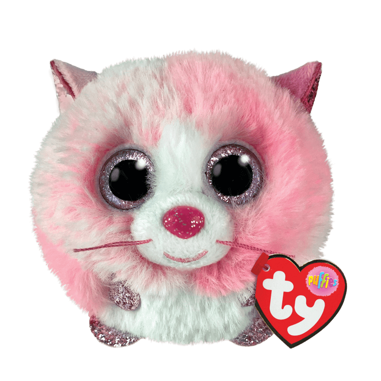 TY Puffies - Tia Cat Pink