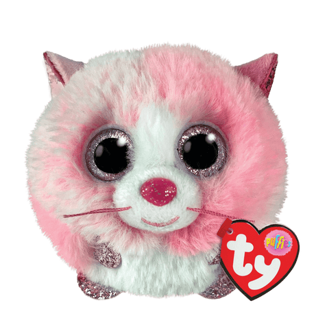 TY Puffies - Tia Cat Pink