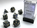 Chessex - Lustrous Black w/gold Classic Polyhedral 7-Die Set