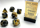 Chessex - Gemini Black-Gold w/silver Classic Polyhedral 7-Di