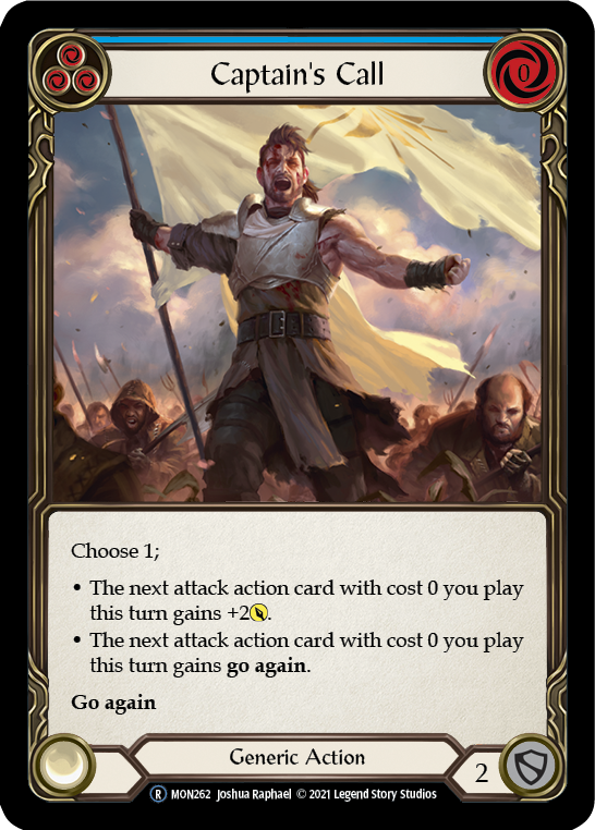 Captain's Call (Blue) (Rainbow Foil) [U-MON262-RF] Unlimited Edition Rainbow Foil