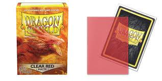 Dragonshield Sleeves 100 ct Standard - Clear Red Matte