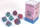 Chessex - Gemini Gel Green-Pink/Blue Polyhedral 7-Die Set