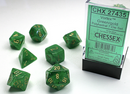 Chessex - Vortex Green w/gold Classic Polyhedral 7-Die Set