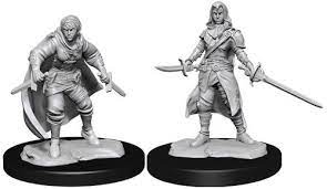 D&D MINIATURE FIGURINE - Half Elf Rogue