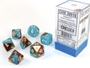 Chessex - Gemini Copper-Turquoise/White Polyhedral 7-Die Set