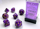 Chessex - Vortex Purple w/gold Classic Polyhedral 7-Die Set