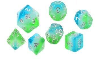 Dice Set - Blue Hawaiian